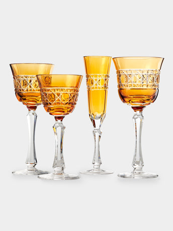 Cristallerie De Montbronn - Jacquard Hand-Blown Crystal Collection - Yellow - ABASK - 