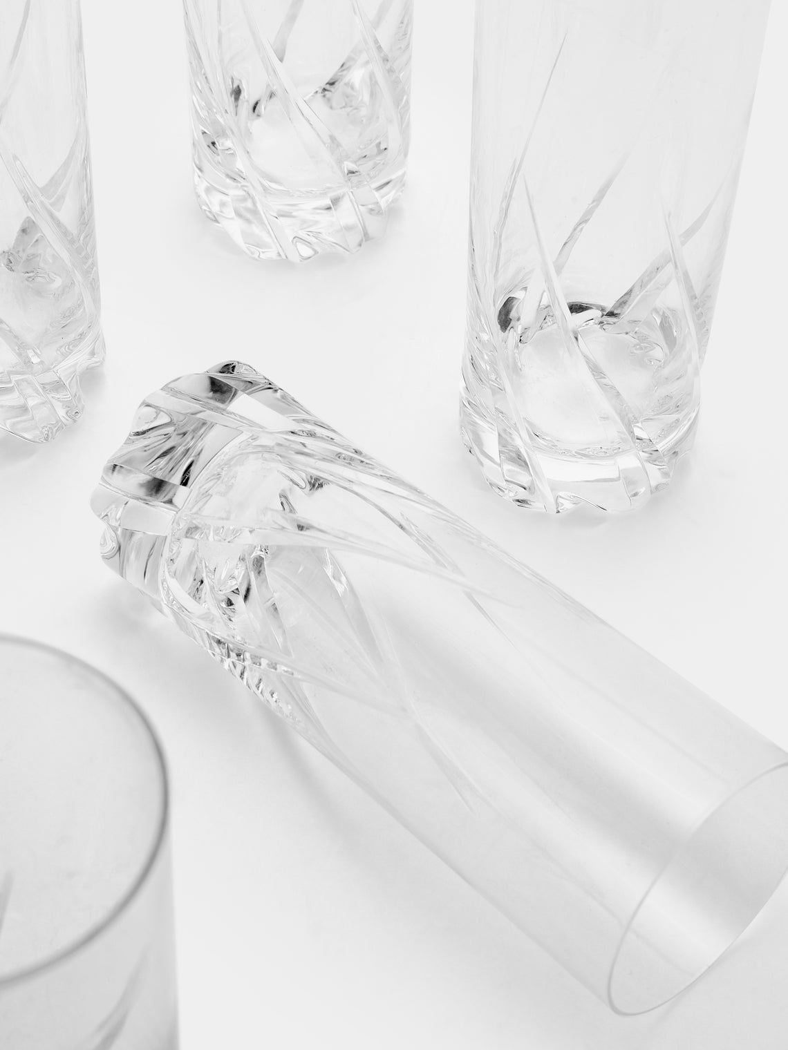 Antique and Vintage - 1950s Daum Crystal Highballs (Set of 12) - Clear - ABASK