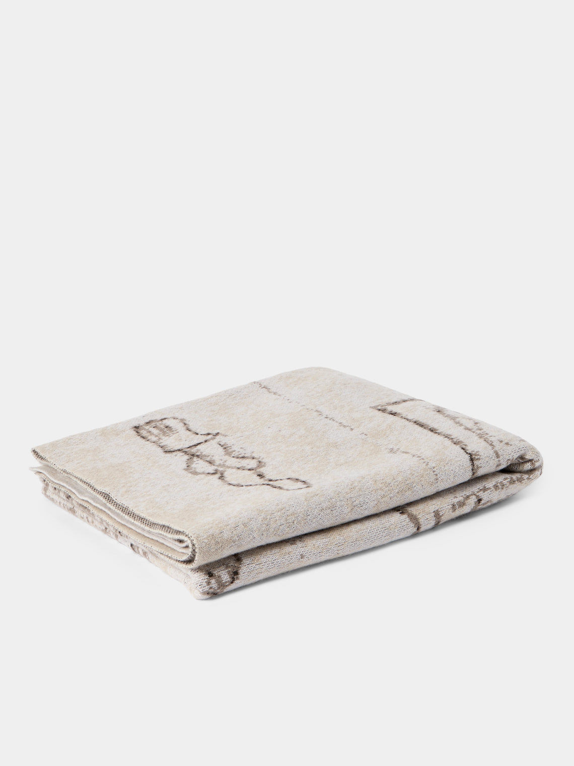Saved NY - Markus Winter Berlin Deko Cashmere Throw (79in/2m) - Beige - ABASK