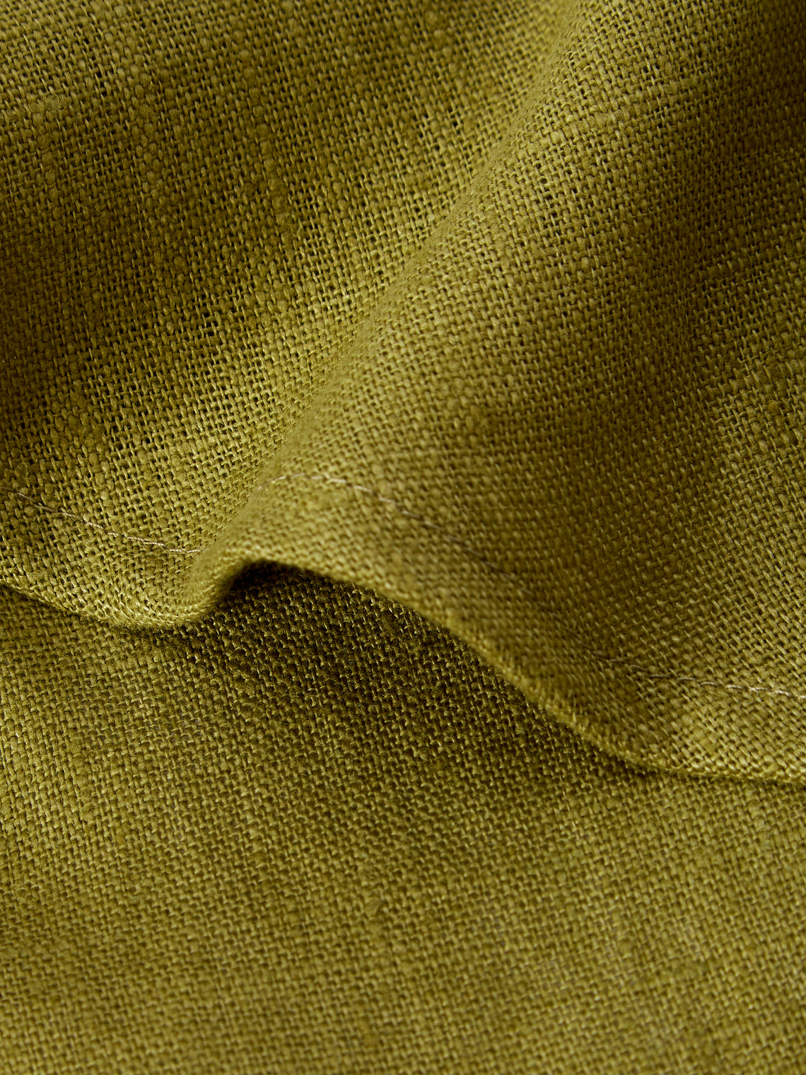 Volga Linen - Linen Round Tablecloth (110in/2.8m) - Green - ABASK