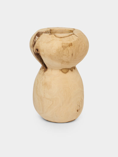 Thursday Furniture - Hand-Turned Fig Vase (9in/23cm) - Natural - ABASK - 