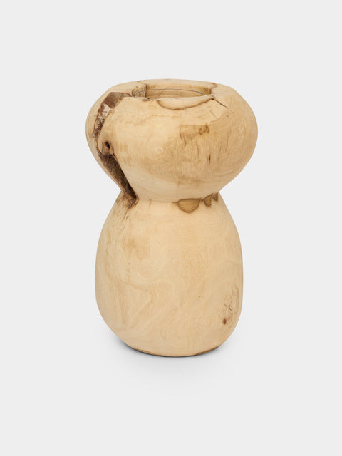 Thursday Furniture - Hand-Turned Fig Vase (9in/23cm) - Natural - ABASK - 