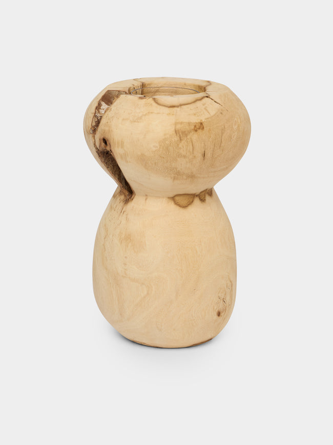 Thursday Furniture - Hand-Turned Fig Vase (9in/23cm) - Natural - ABASK - 