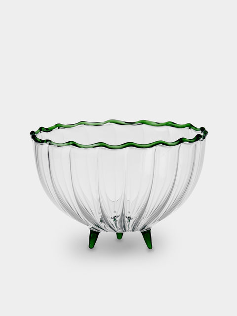 Casarialto - | Set of 4 | Flora Hand-Blown Glass Bowls - Green - ABASK