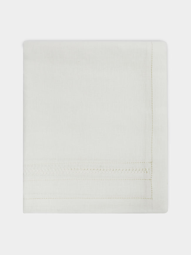Volga Linen - Diamond-Stitch Linen Tablecloth (175cm x 400cm) -  - ABASK - 