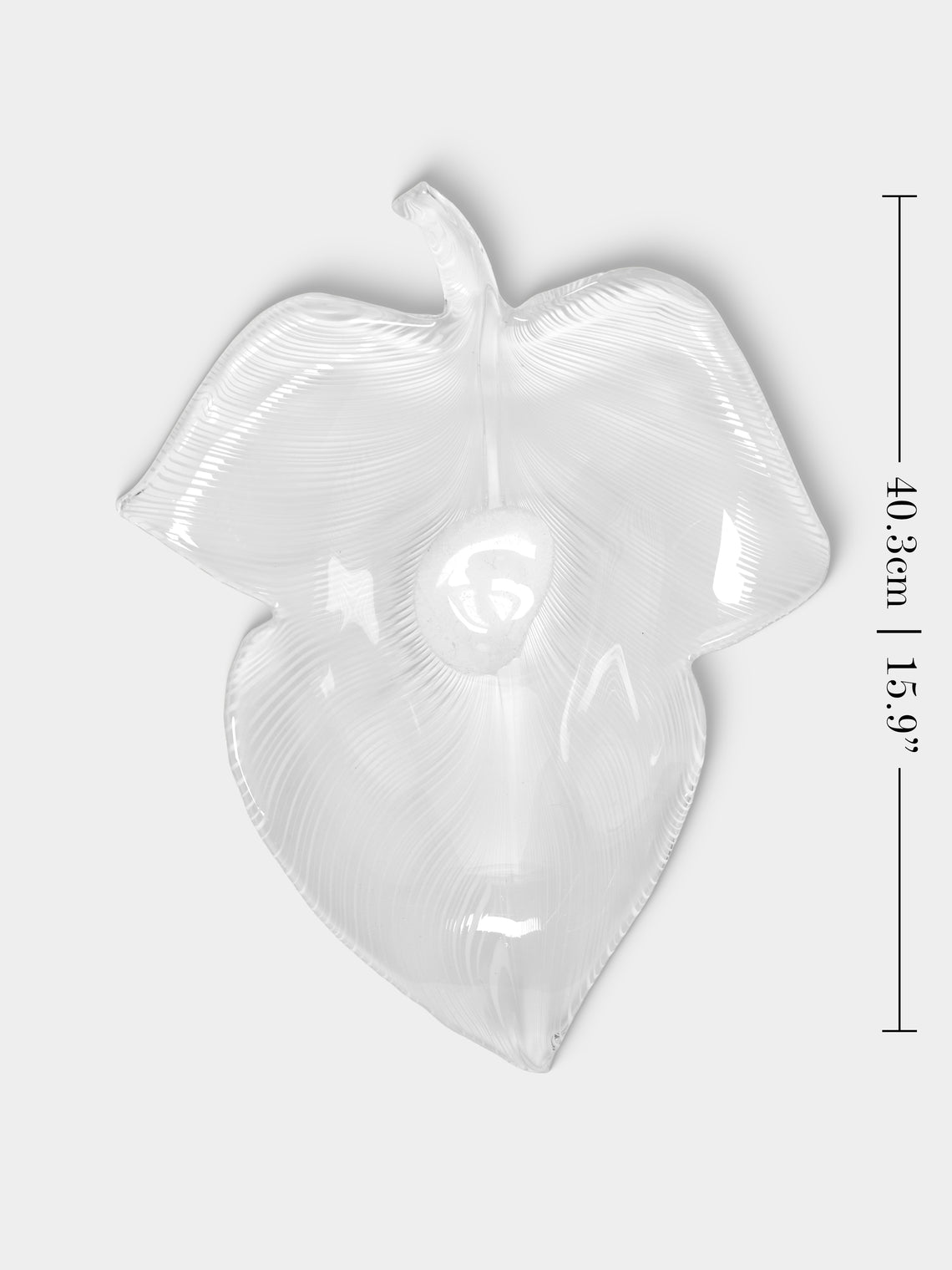 Antique and Vintage - Mid-Century Licio Zanetti Leaf Murano Glass Bowl - Clear - ABASK