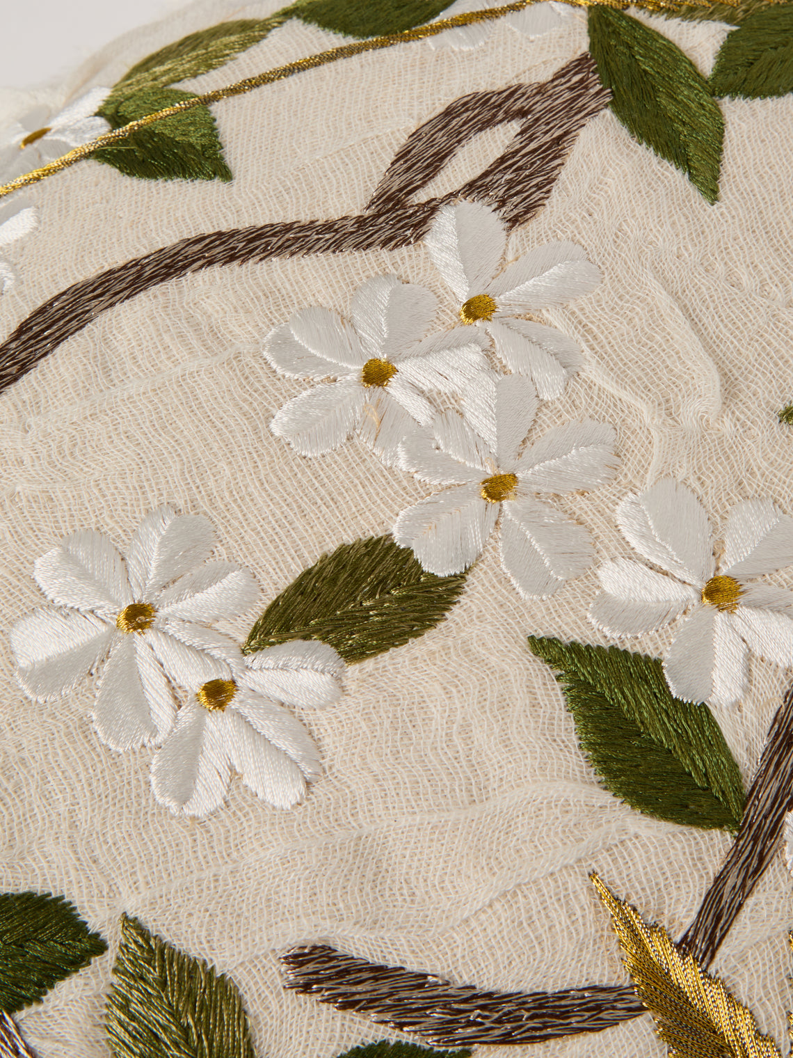 Bokja - Primavera Embroidered Linen Cushion (35.5in/90cm) - Multiple - ABASK