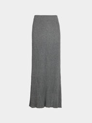 Arch4 - Isla Baby Goat Cashmere Long Skirt | Size: S - Gray - ABASK - 