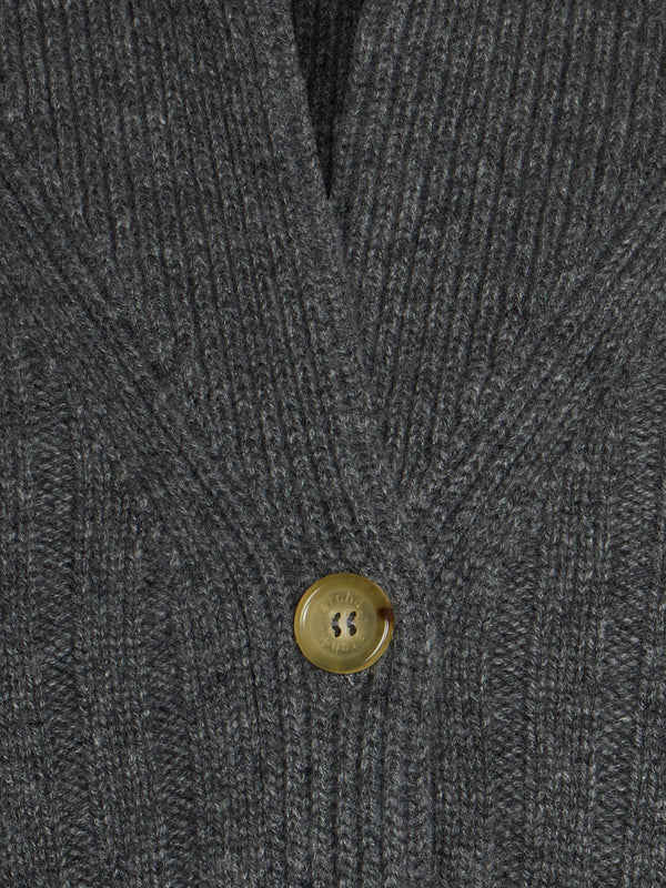 Arch4 - Denver Baby Goat Cashmere Stretch-Knit Cardigan | Size: M - Gray - ABASK