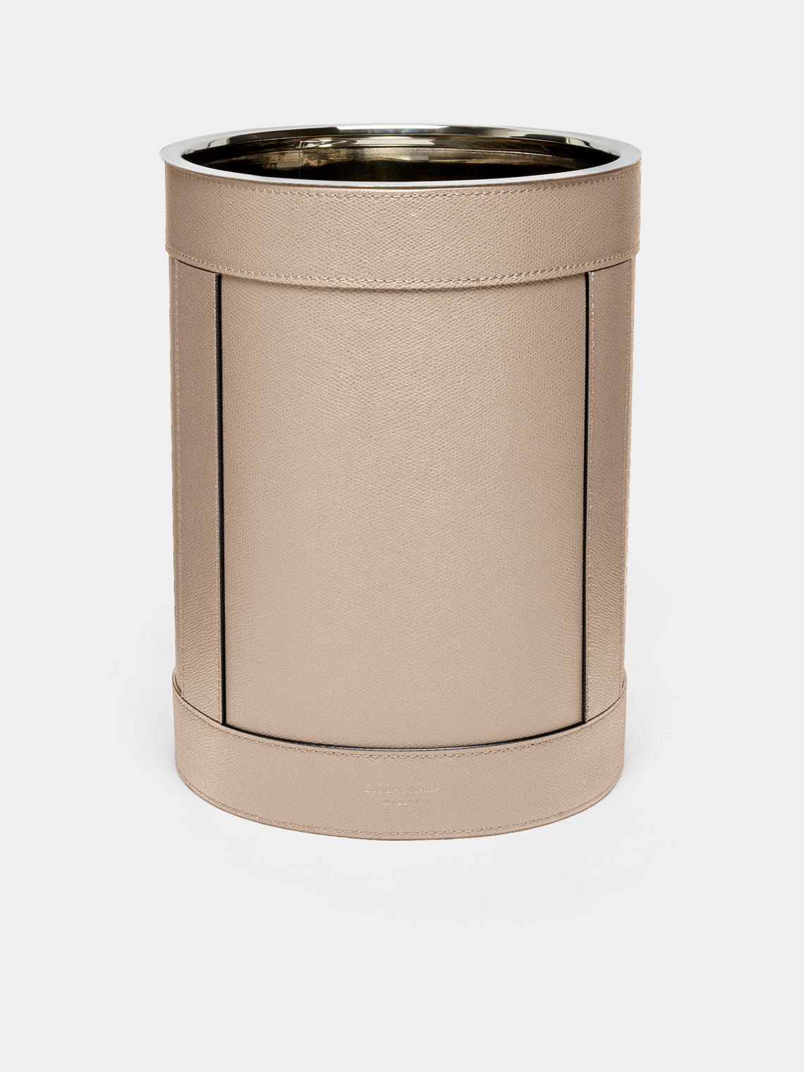 Giobagnara - Brus Leather Wastepaper Bin - Beige - ABASK - 