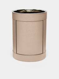 Giobagnara - Brus Leather Wastepaper Bin - Beige - ABASK - 