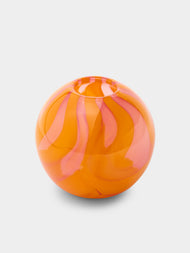 Moonarij - Babymoon Hand-Blown Glass Vase (4.5in/12cm) - Orange - ABASK - 