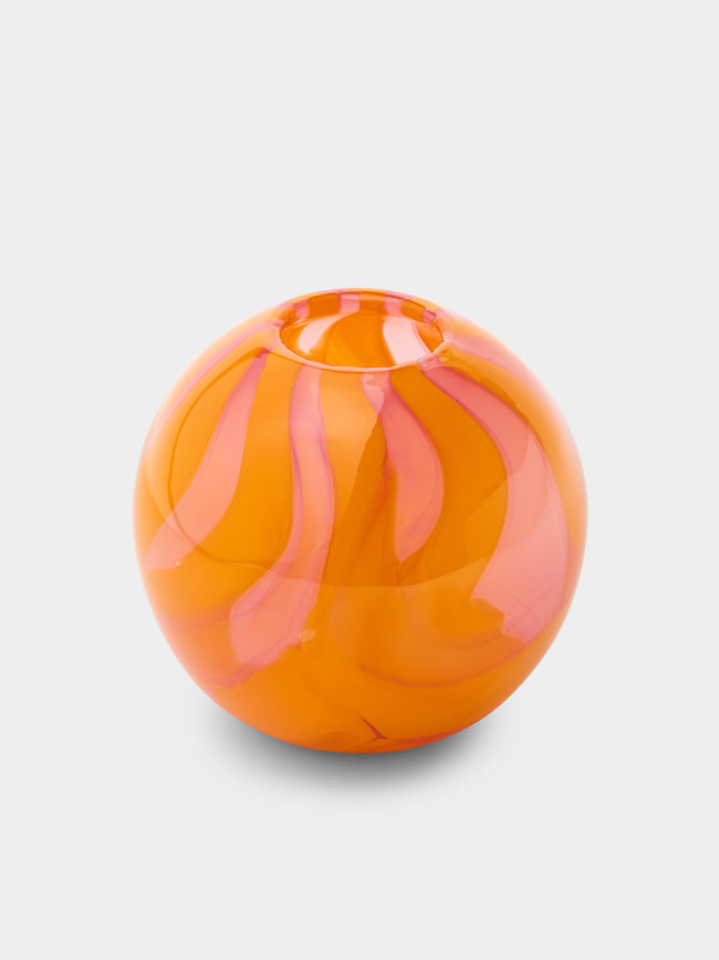 Moonarij - Babymoon Hand-Blown Glass Vase (4.5in/12cm) - Orange - ABASK - 