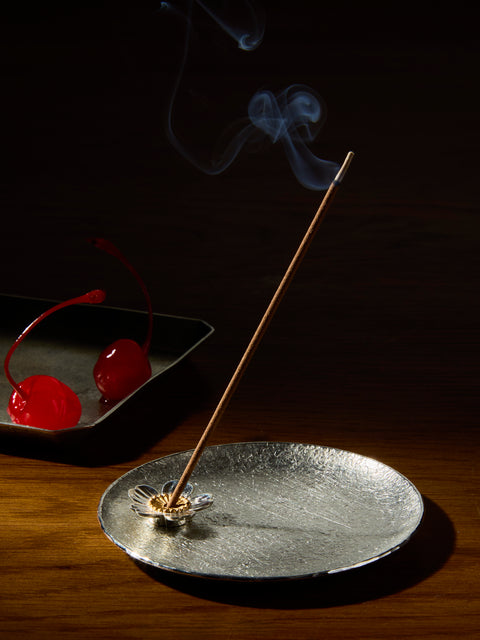 Seikado - Cherry Blossom Sterling Silver Incense Holder - Silver - ABASK