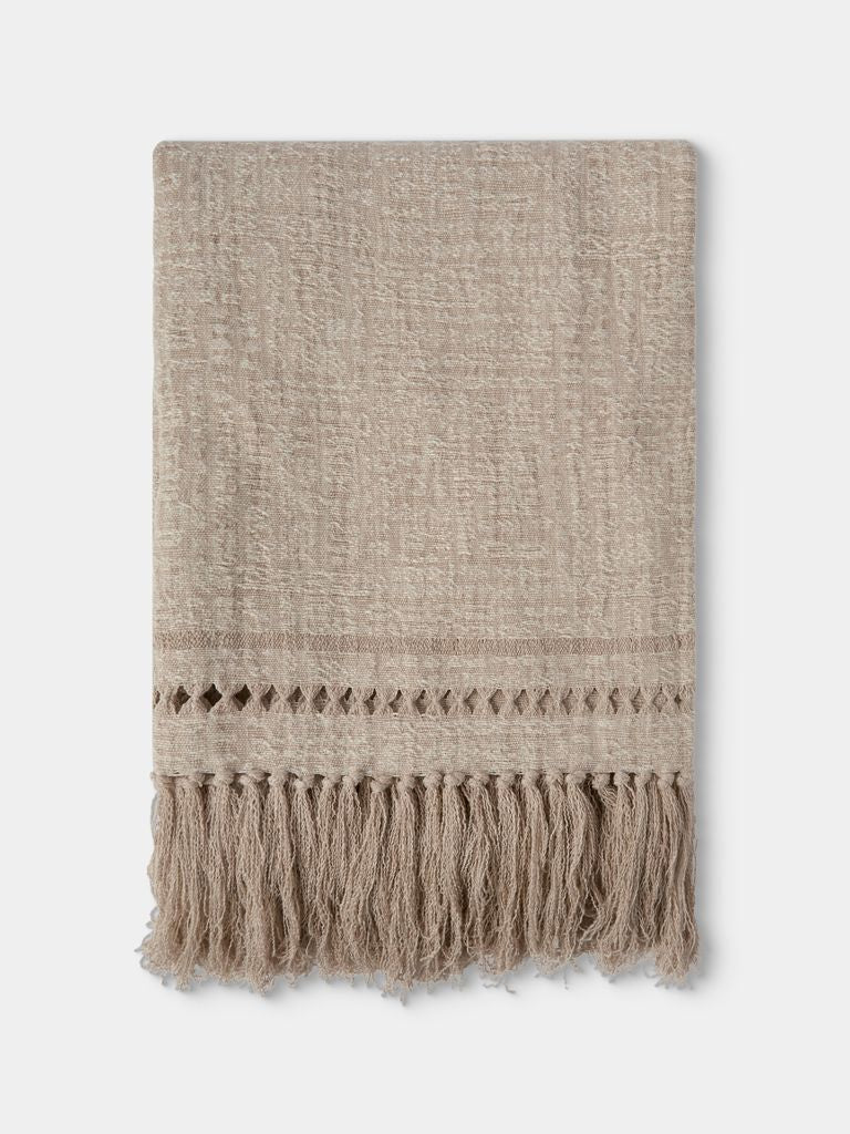 de Le Cuona - Petra Linen Blanket (90.5in/2.3m) - Beige - ABASK - 