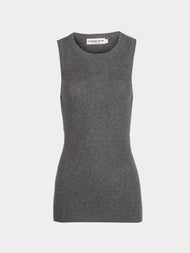 Arch4 - Manon Baby Goat Cashmere Tank Top | Size: S - Gray - ABASK - 