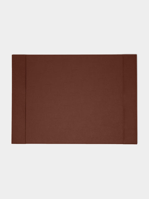 Giobagnara - Douglas Leather Desk Blotter - Brown - ABASK - 