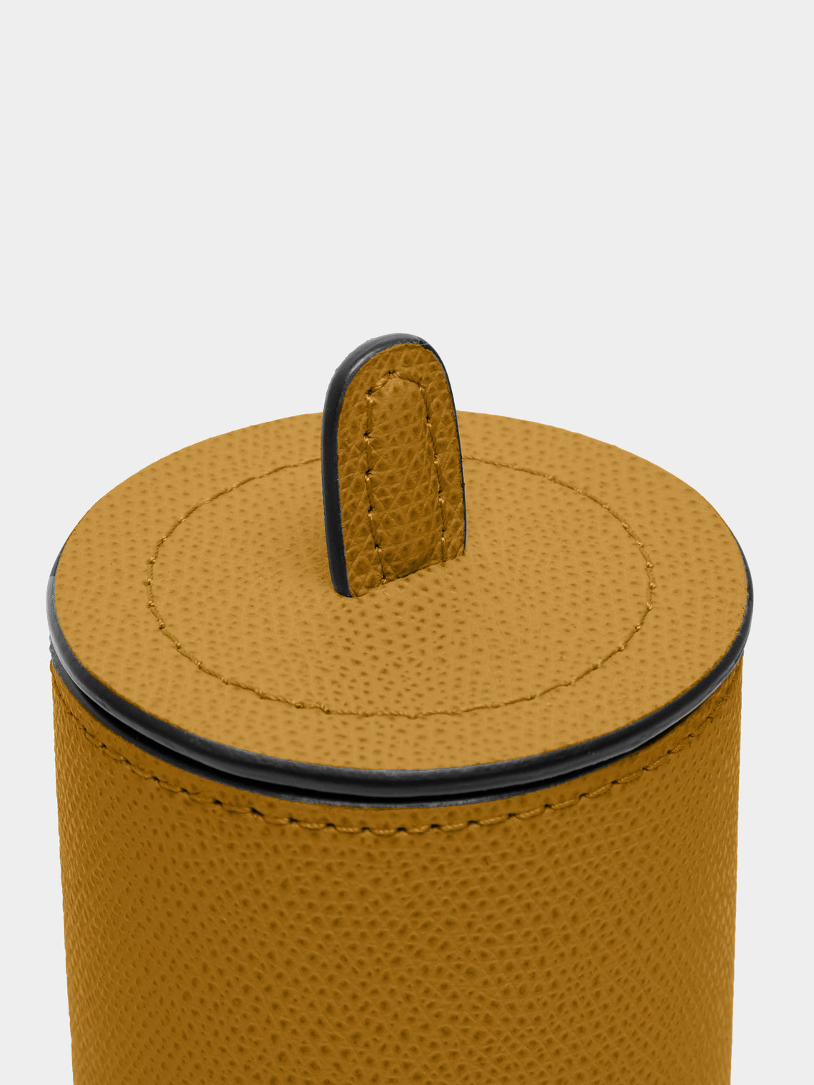 Giobagnara - Leather Cotton Buds Holder - Yellow - ABASK