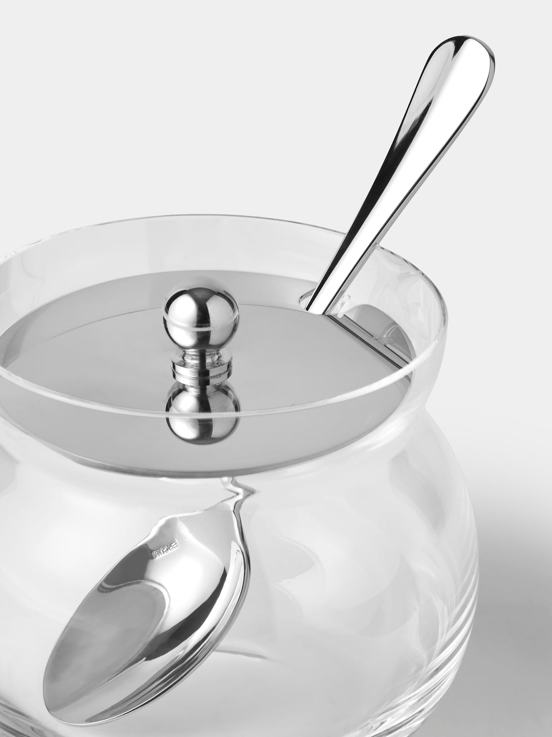 Ercuis - Héritage Silver-Plated Jam Pot with Spoon - Silver - ABASK