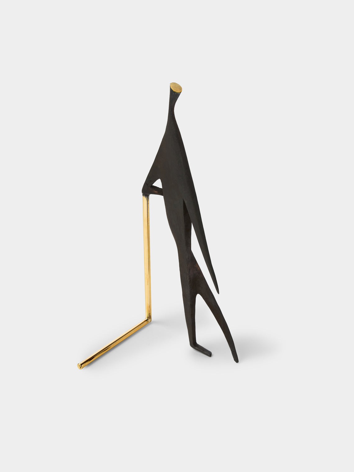 Carl Auböck - Man with Stick Brass Sculpture - Black - ABASK