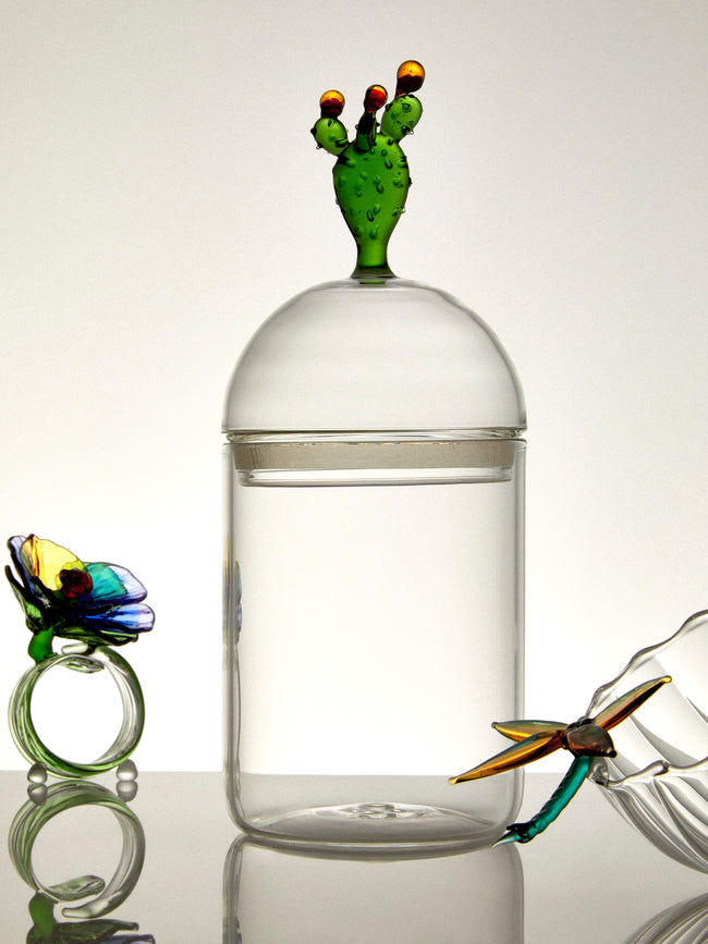 Casarialto - Cactus Hand-Blown Glass Jar - Green - ABASK