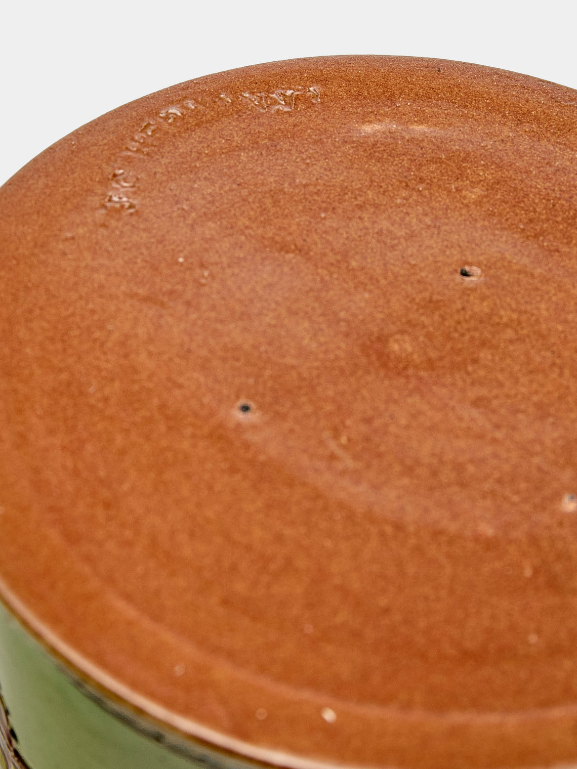 Poterie d’Évires - Cows Hand-Painted Ceramic Small Lidded Jar - Green - ABASK