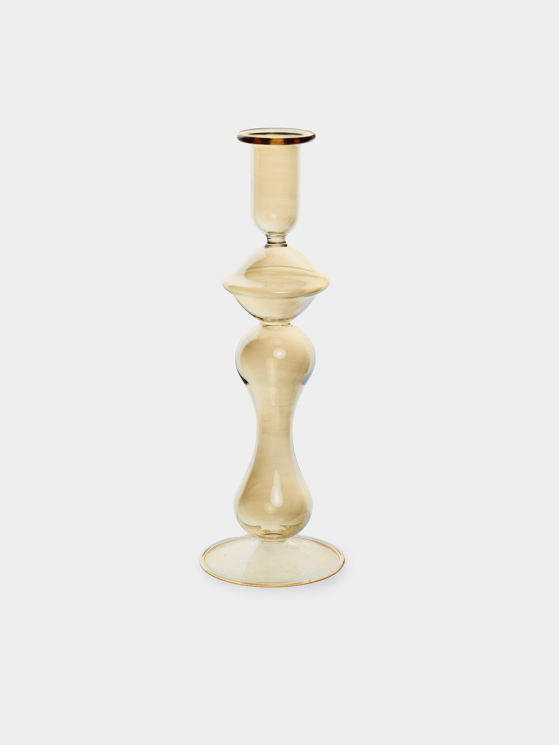 Alya Tannous - | Set of 3 | Iconica Glass Candlesticks - Gold - ABASK