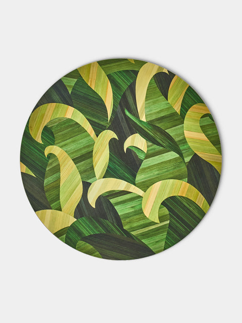 HestiaLiving - Tropique Wood Placemats (Set of 4) - Green - ABASK - 