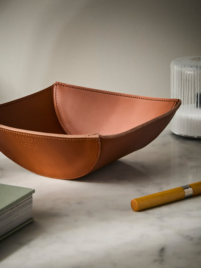 Rabitti 1969 - Lambda Leather Bowl - Orange - ABASK