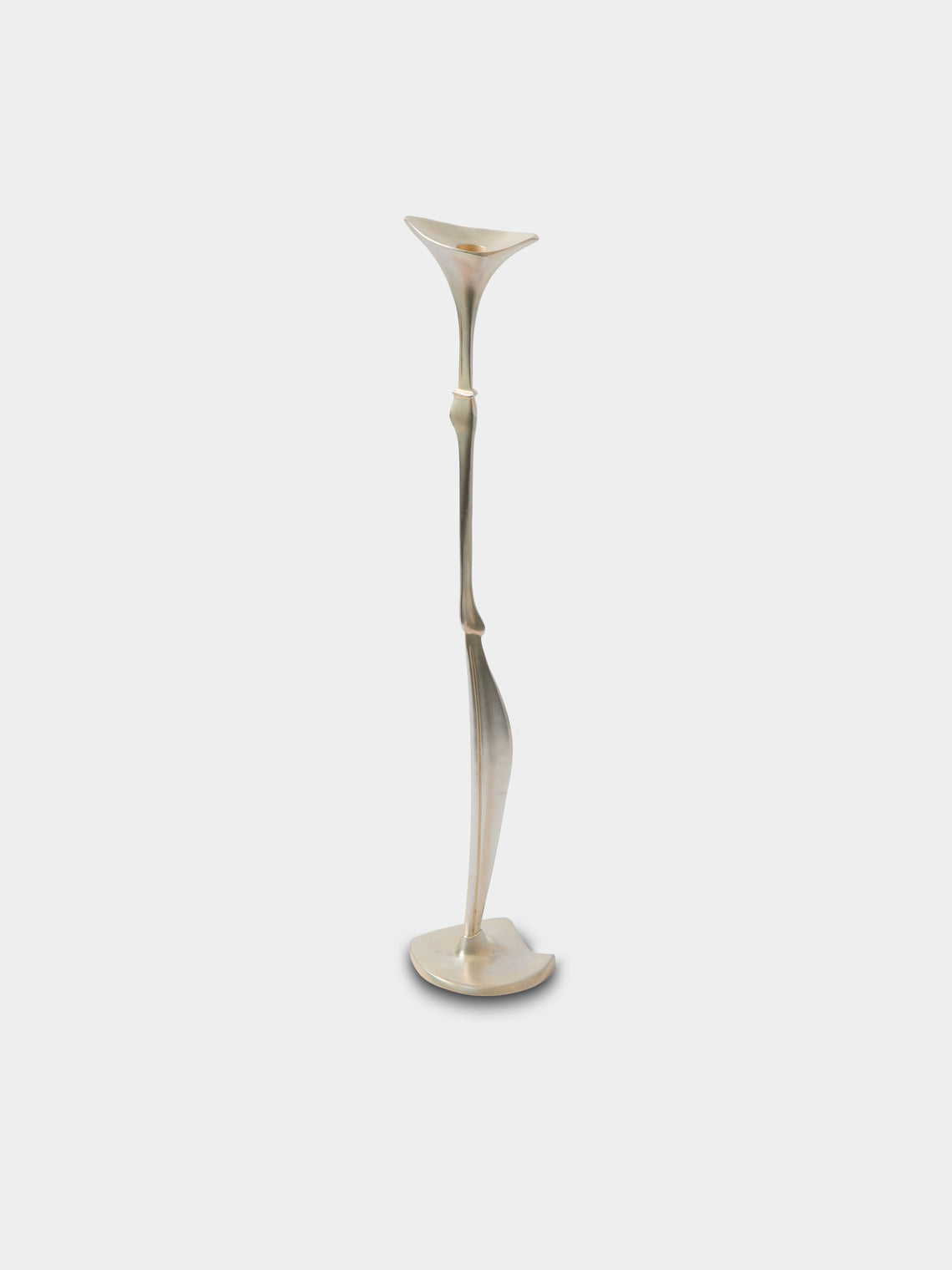 Shaha Raphael - Low Tide Fishbone Hand-Cast Brass Medium Candelabra - Silver - ABASK - 