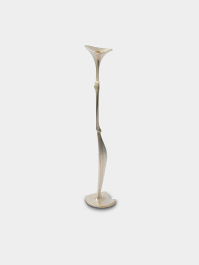 Shaha Raphael - Low Tide Fishbone Hand-Cast Brass Medium Candelabra - Silver - ABASK - 