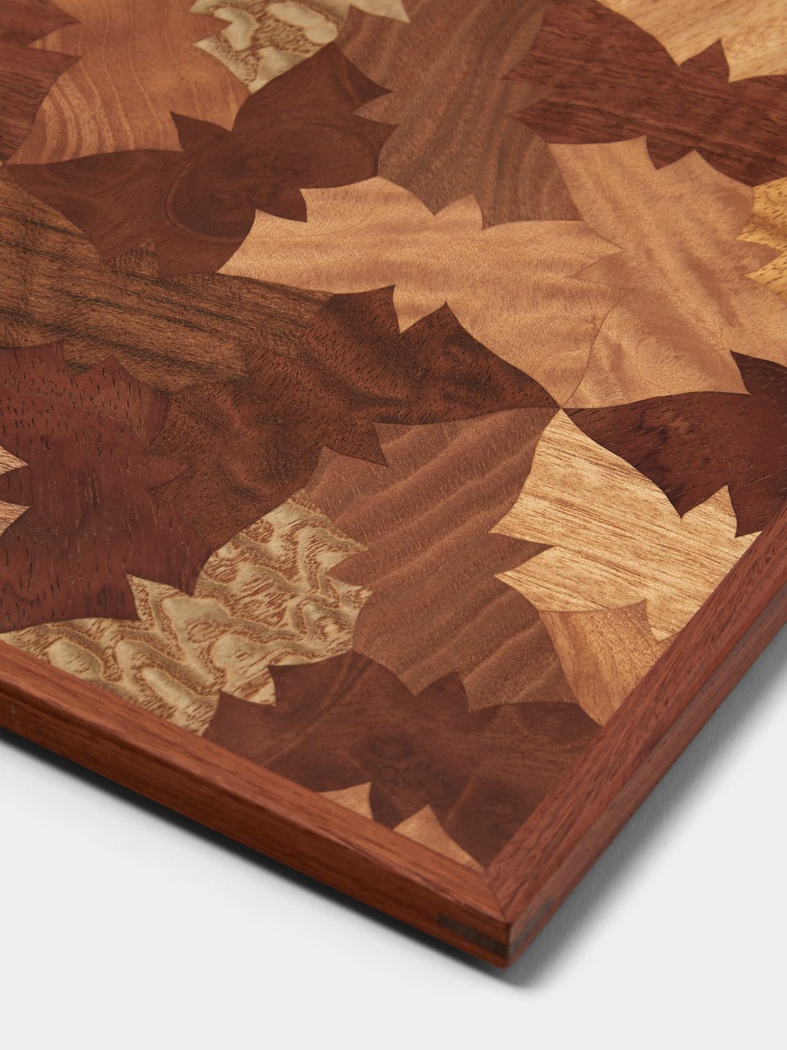 Mori Kougei - Poke Marquetry Wood Tray (14.5in/37.5cm) - Multiple - ABASK