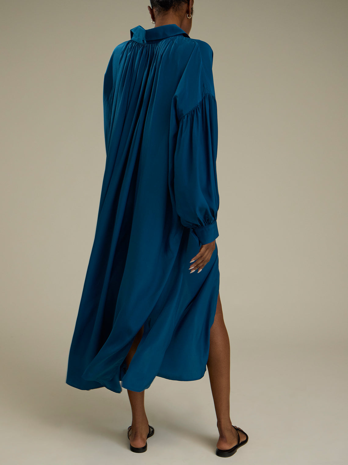 Marta Ferri - Martini Silk Long Dress - Blue - ABASK
