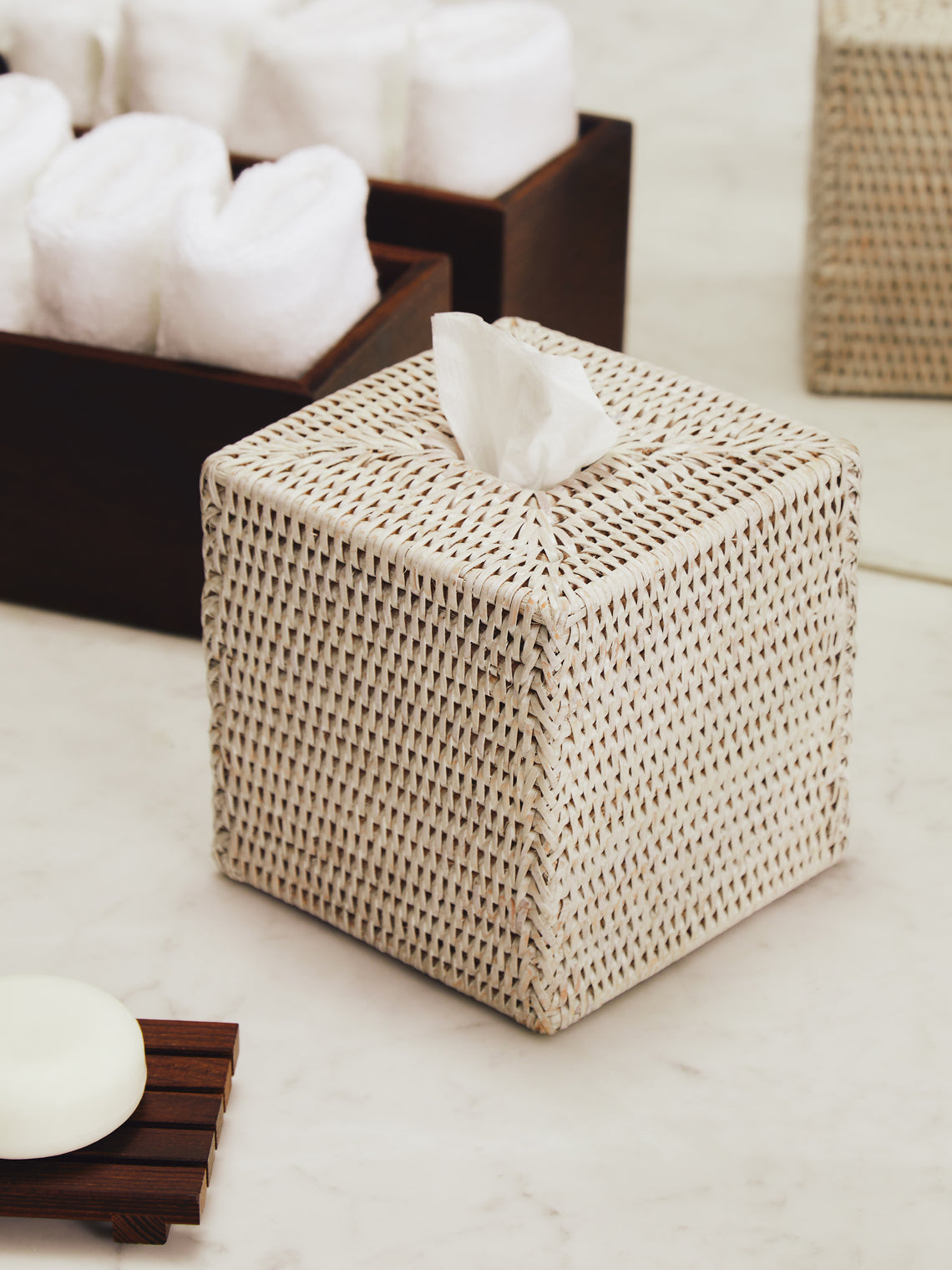 Décor Walther - Handwoven Rattan Tissue Box -  - ABASK