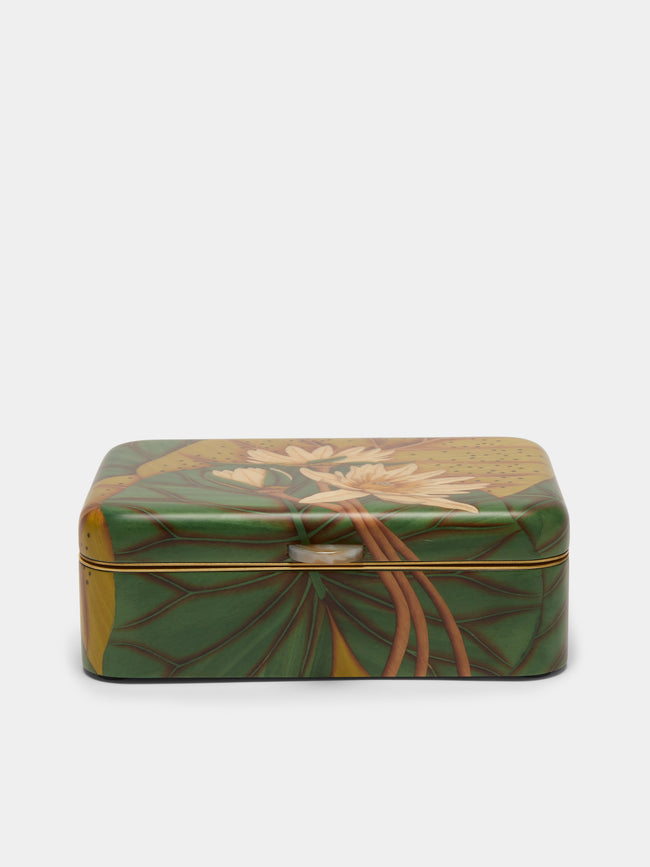 Silvia Furmanovich - Waterlilies Marquetry Wood Box - Green - ABASK - 