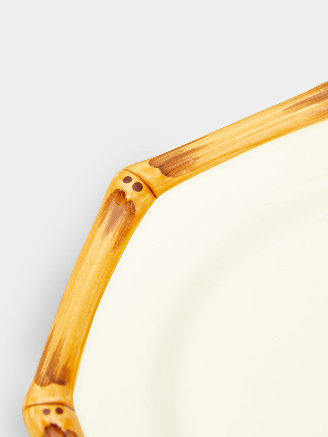 Este Ceramiche - Bamboo Hand-Painted Ceramic Dessert Plates (Set of 4) -  - ABASK