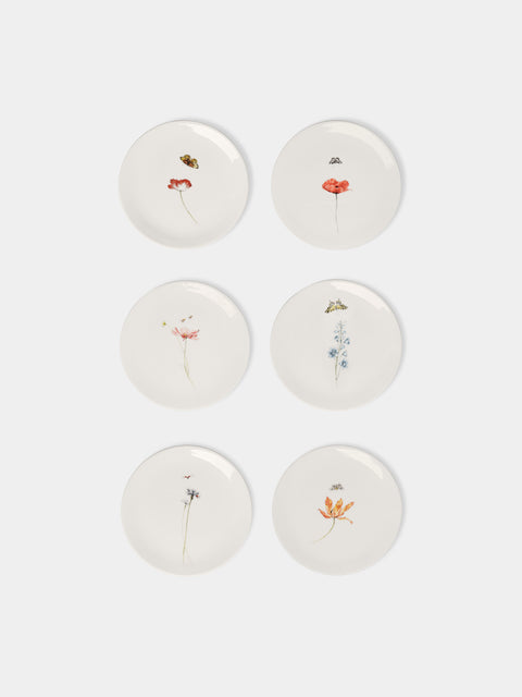 Laboratorio Paravicini - Bloom Ceramic Dessert Plates (Set of 6) - Multiple - ABASK