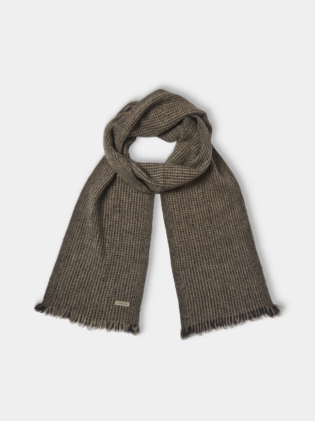 Norlha - Pilgrimage Hand-Spun Yak Khullu Scarf (71in/1.8m) - Black - ABASK - 