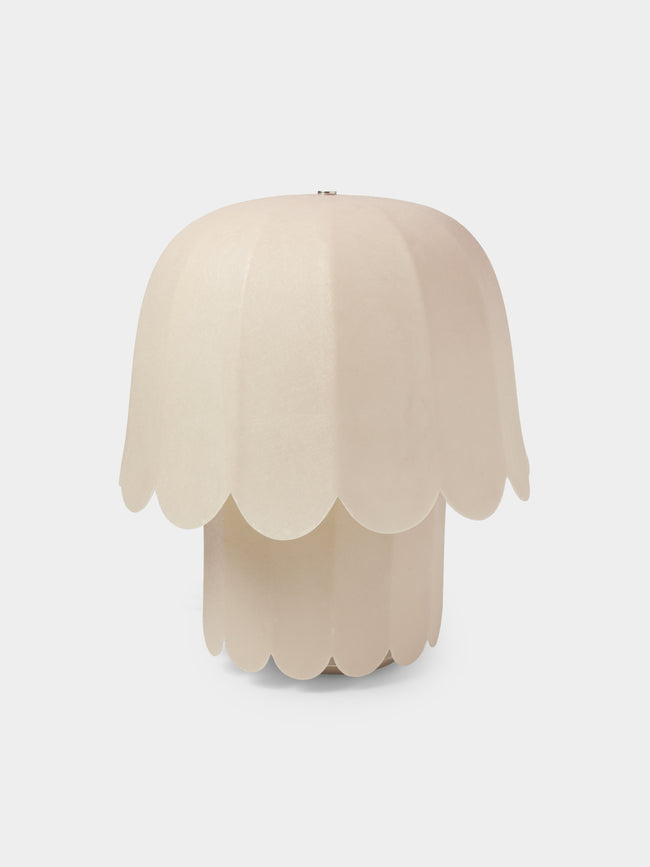 Kilzi - The Feather Fiberglass and Japanese Paper Table Lamp - Ivory - ABASK - 