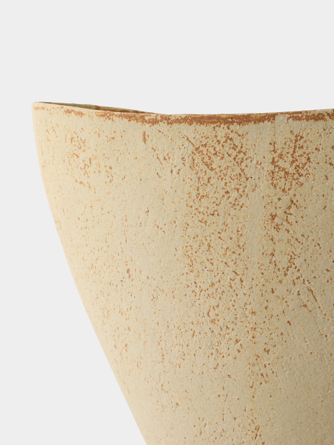Linda Ouhbi - No. 3 Hand-Built Stoneware Vase (12in/30cm) - Beige - ABASK