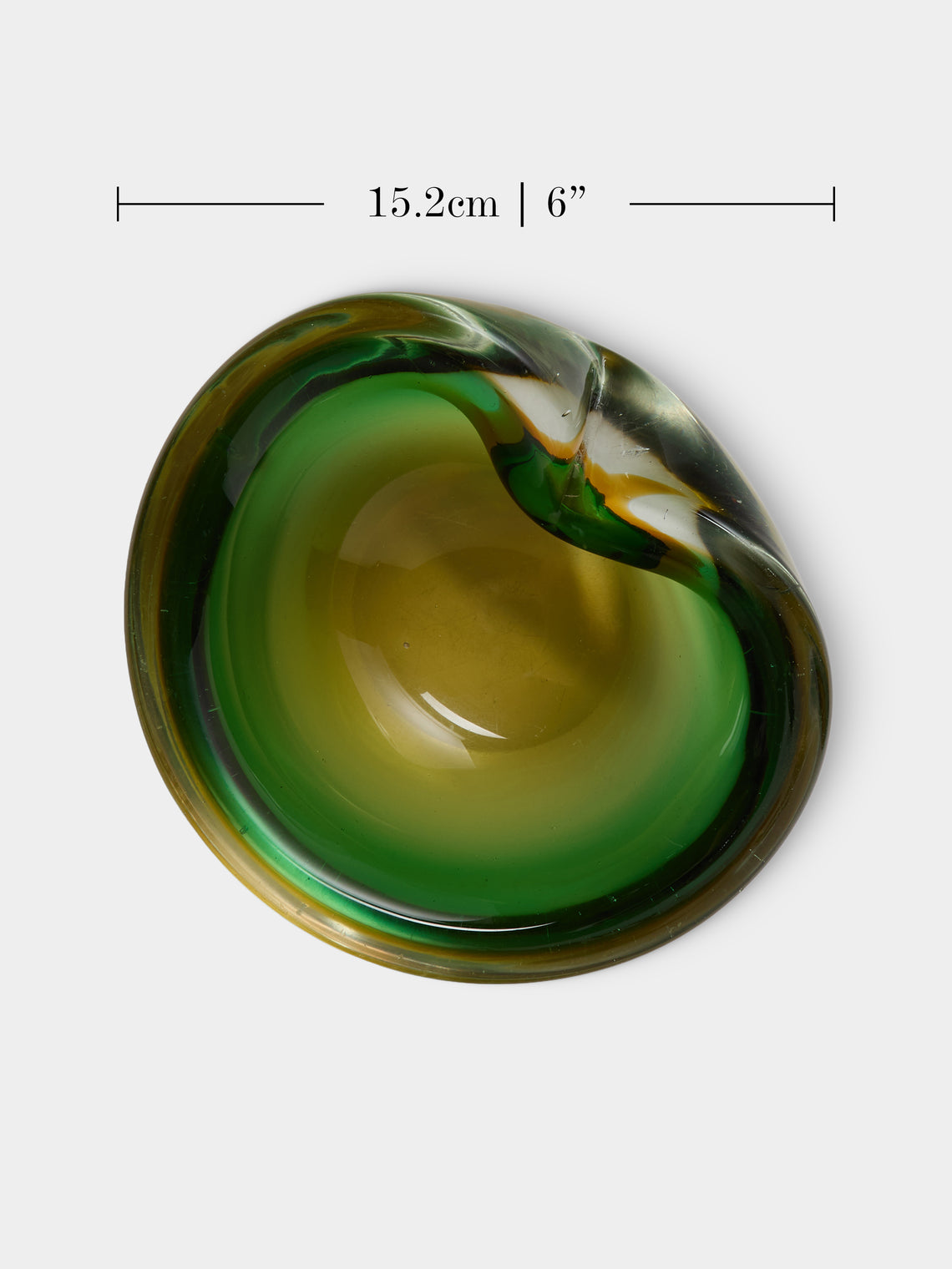 Antique and Vintage - 1970s Murano Glass Ashtray - Green - ABASK