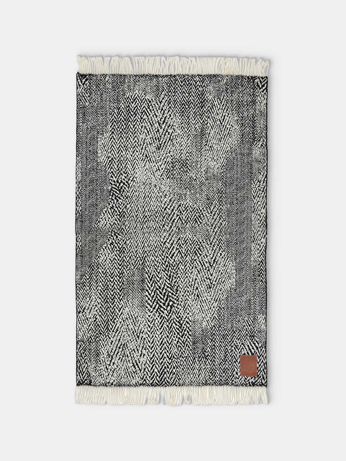 Loewe Home - Herringbone Wool Blanket (79in/2m) - Gray - ABASK - 