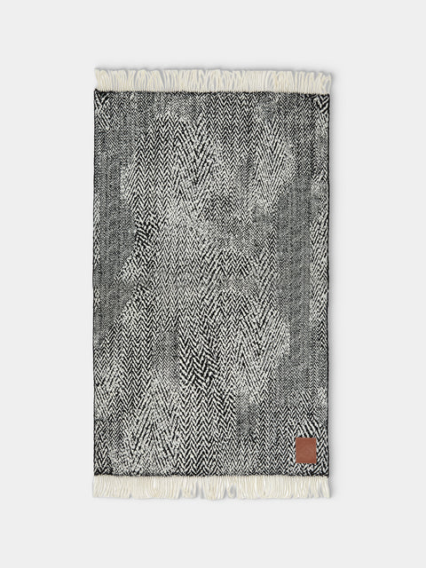 Loewe Home - Herringbone Wool Blanket (79in/2m) - Gray - ABASK - 