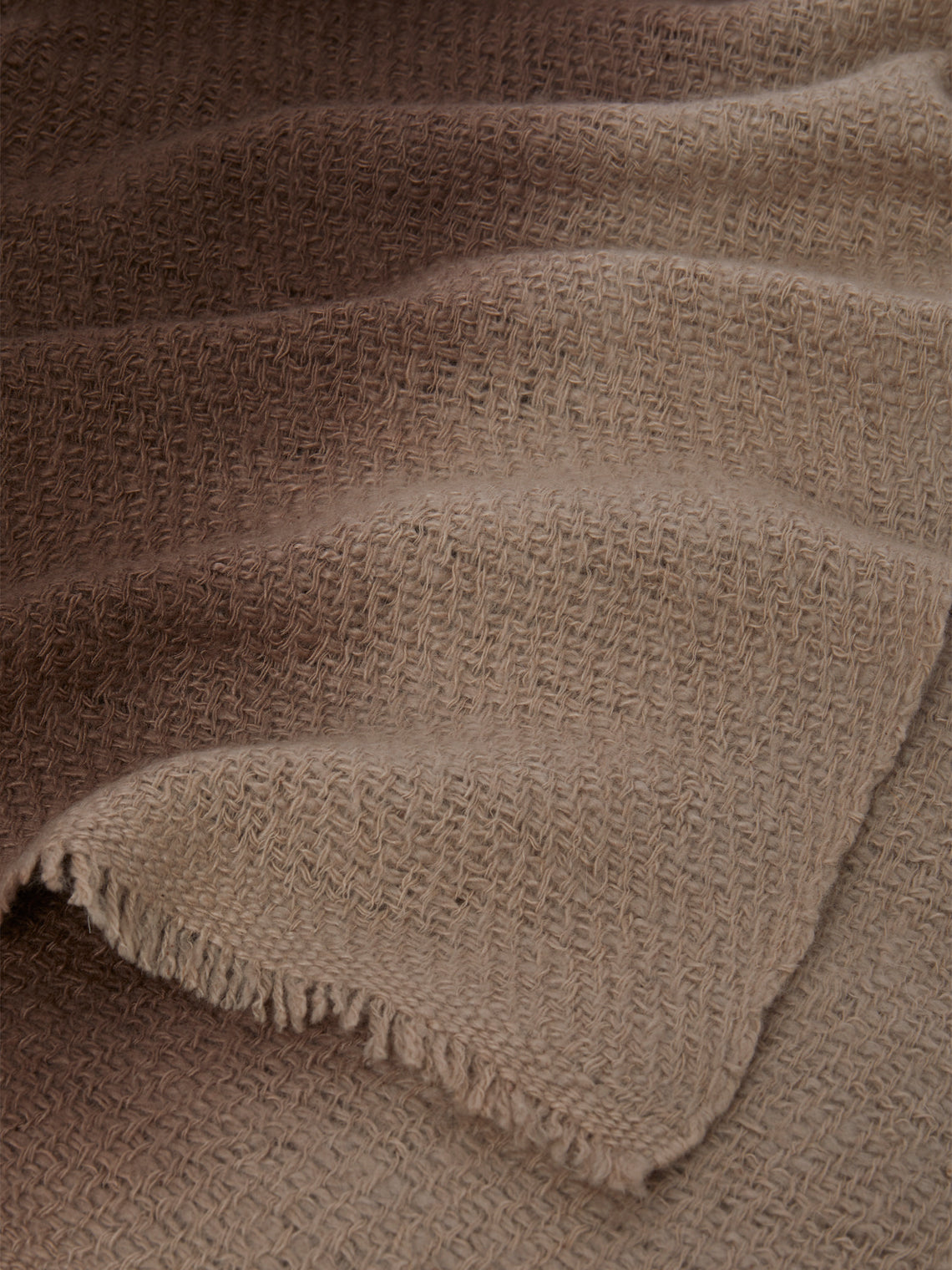 Me & K - Cashmere Ombré-Border Scarf | One Size - Brown - ABASK