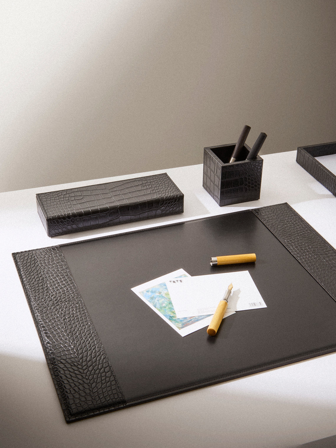 Pinetti - Leather Desk Pad - Black - ABASK