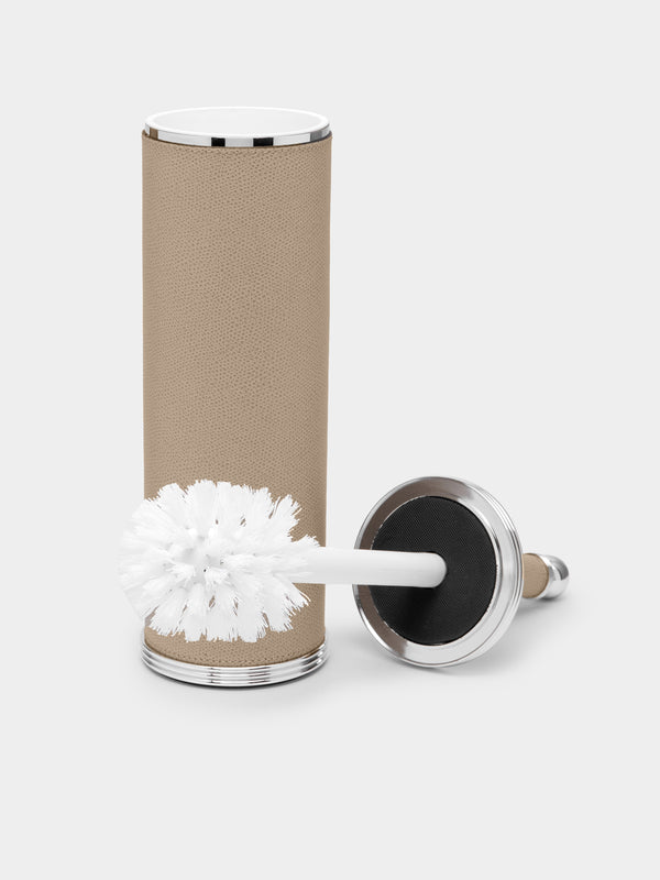 Giobagnara - Amalfi Leather Toilet Brush - Taupe - ABASK