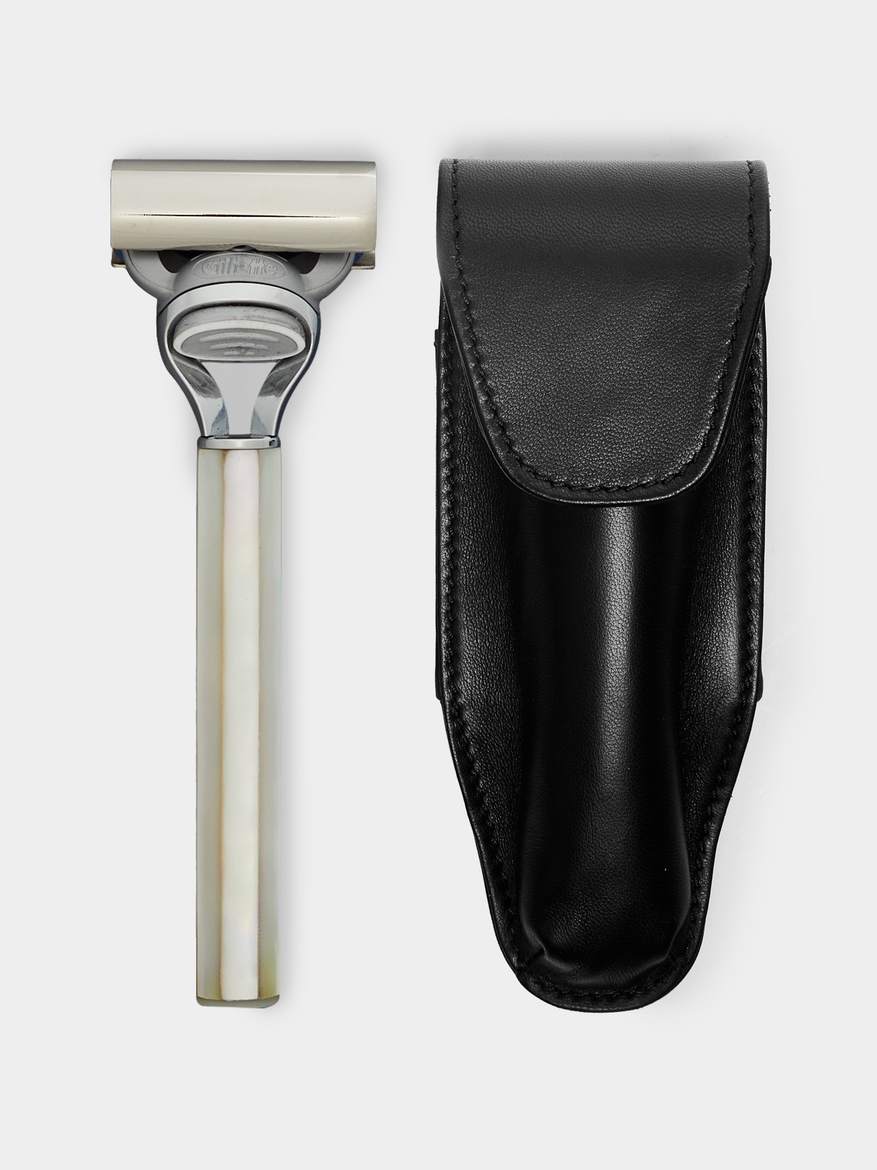 Packmother Razor White Mother of Pearl Razor by Lorenzi Milano | ABASK