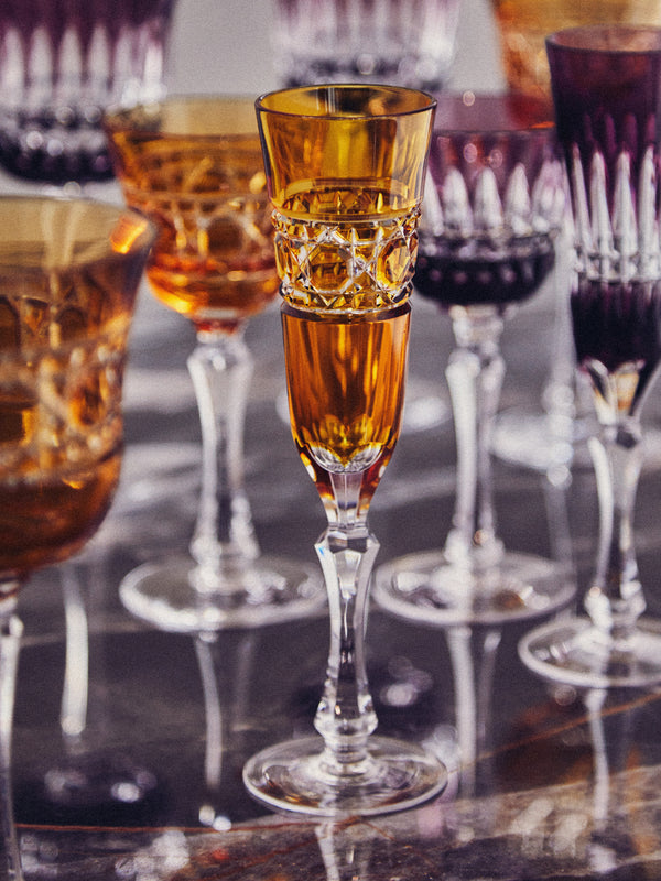 Cristallerie De Montbronn - Jacquard Hand-Blown Crystal Champagne Flute -  - ABASK