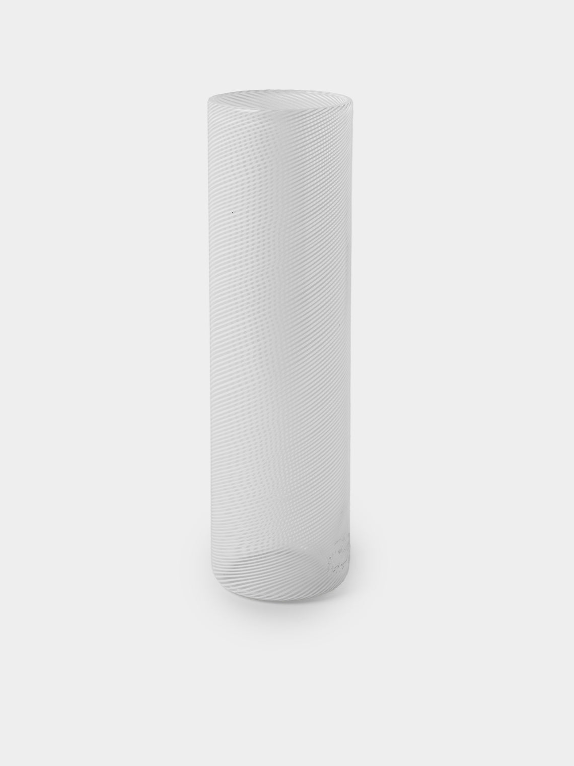 Antique and Vintage - 1970s Fulvio Bianconi for Venini Filigree Murano Glass Vase (10.5in/27cm) - White - ABASK - 