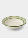 Tessalume Ceramiche - Wicker Hand-Painted Ceramic Large Salad Bowl - Light Green - ABASK - 